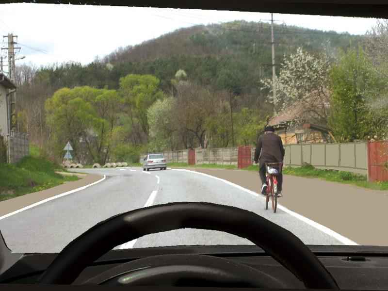 Vă este permis să claxonaţi un biciclist înainte de a-l depăşi?