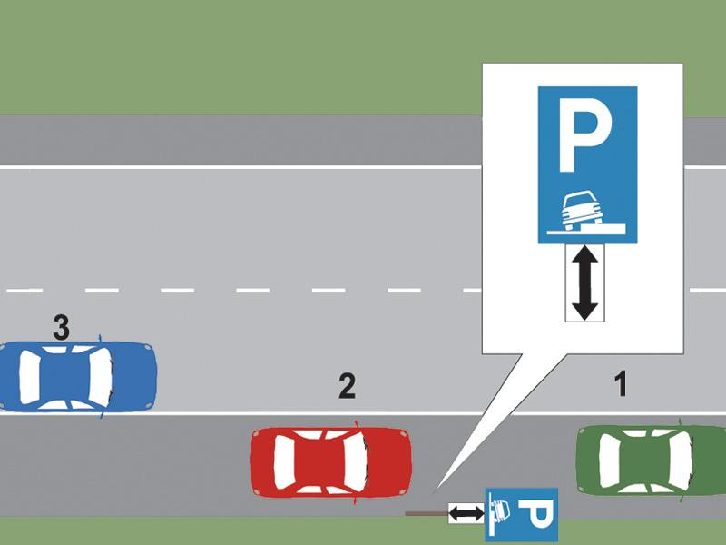 Care dintre cele trei autovehicule a parcat regulamentar?